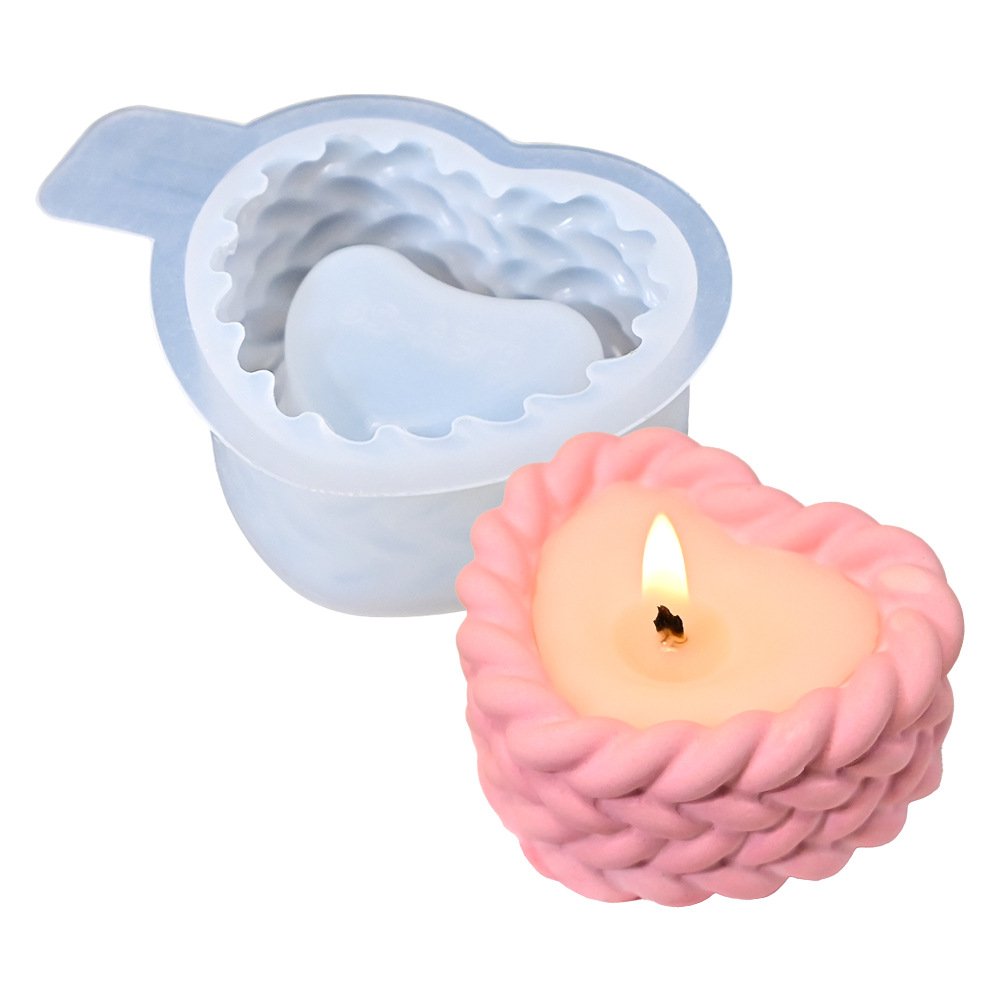 Vedini Concrete Love Twist Candle Cup Silicon Mold JKB-3322 - Image 3