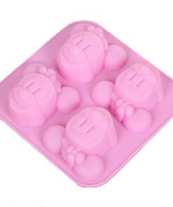 Alternative view of Vedini 4 Cavity Minnie Mouse Cartoon Silicon Mold Chocolate Craft Candy Baking Mold JKB-3390