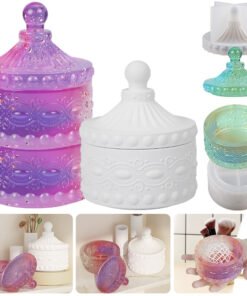 Vedini Concrete Gem Pattern Candy Jar Silicone Mould JKB-3372