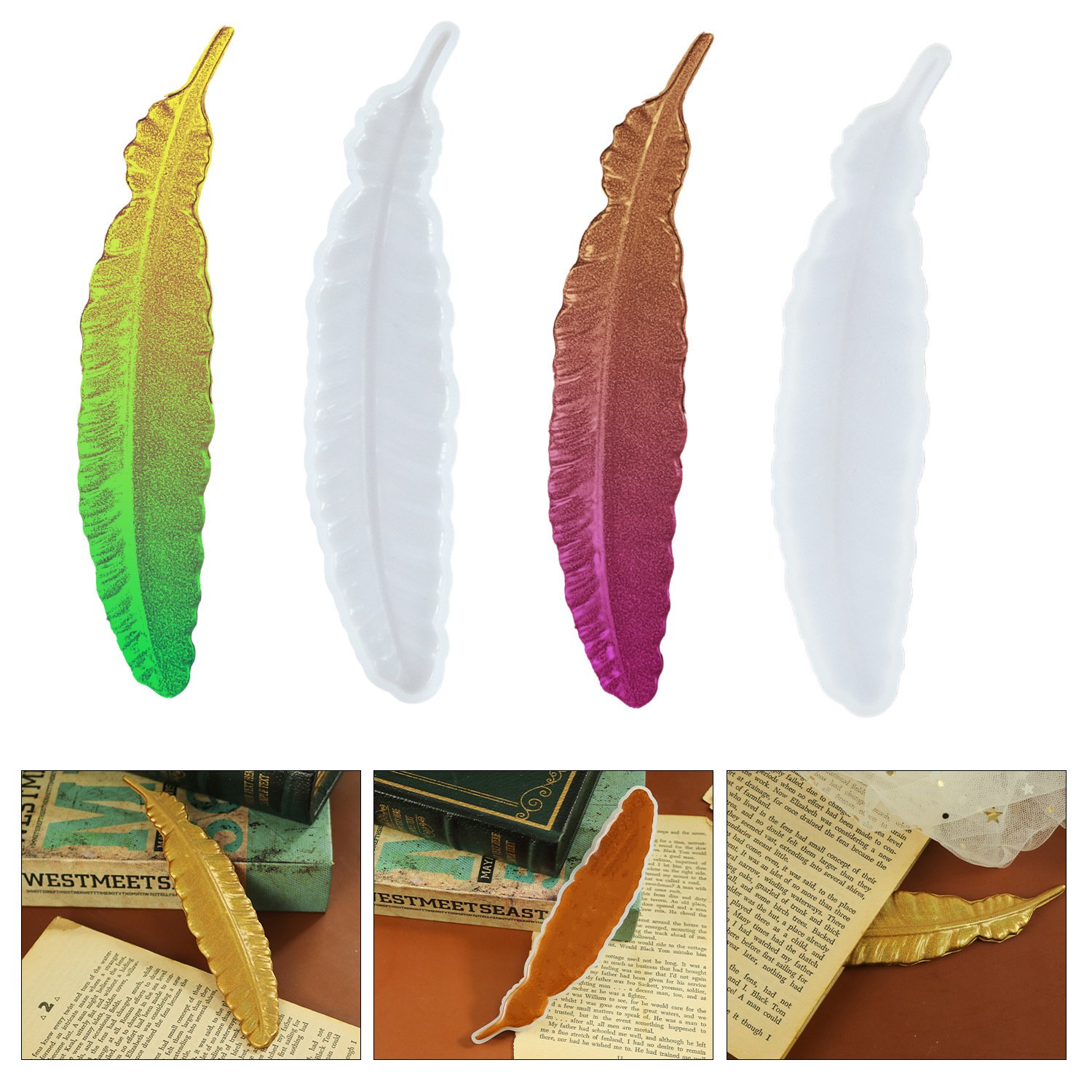 Vedini Feather Bookmark Silicone Mold JKB-3353