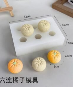 Alternative view of Vedini 6 Cavity Fruit-Shaped 3D Oranges, Tangerines, Chocolate, Home-Use Aromatherapy Candles, JKB-3392