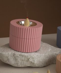 Vedini Striped Round Shaped Incense Stove Storage Box Silicon Mold JKB-3366
