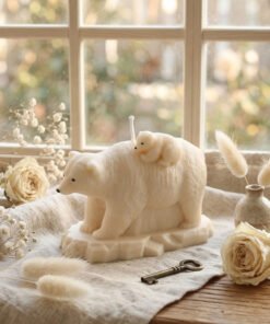 Vedini Polar Bear Mother and Child Scented Candle Silicone Mold JKB-3352