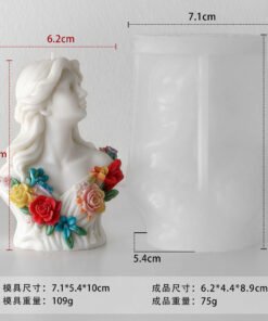 Alternative view of Vedini Portrait Girl Silicone Mold Candle Human Body Silicon Mold For Candle JKB-3376