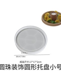 Alternative view of Vedini Concrete Round Bubble Bead Tray Storage Box Glue Mold DIY JKB-3383
