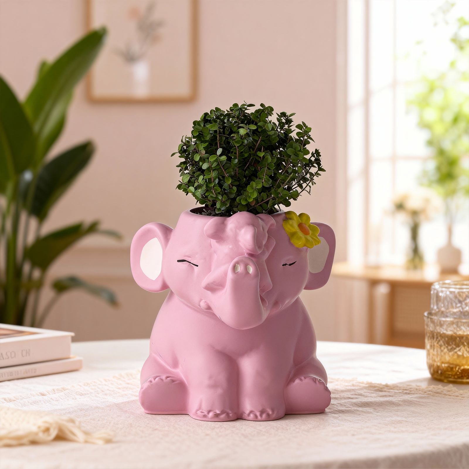 Vedini Concrete Elephant Flower Pot Storage Jar Silicone Mold DIY Elephant Vase Candle Cup Plaster Mold JKB-3364 - Image 4