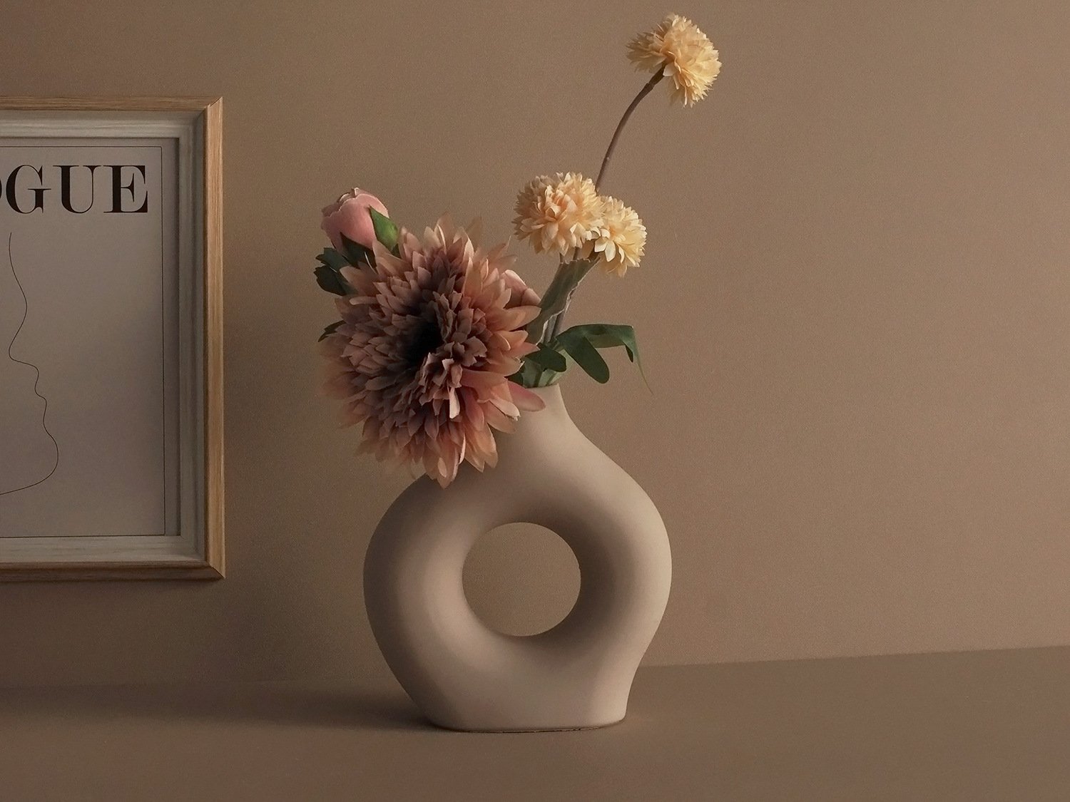 Vedini Large Vase Silicone Mold Circle Vase Plaster Glue Mold JKB-3356