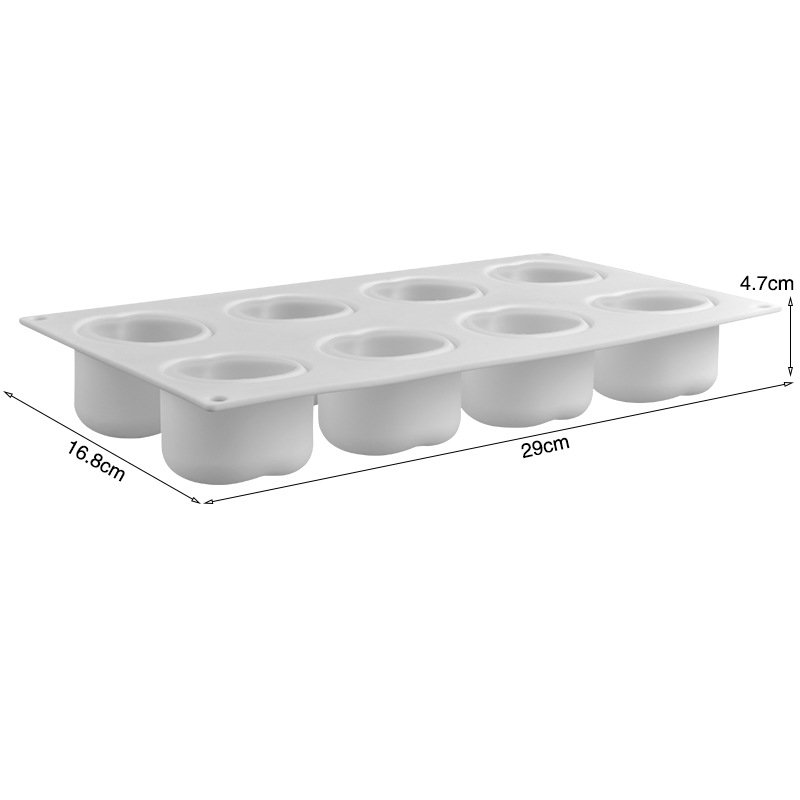 Vedini 8-Cavity Silicone Apple Mousse Mold, Easy to Demold, French-Style Cherry Fruit Dessert, Christmas Apple Mold JKb-3368 - Image 3