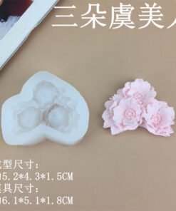 Vedini Three Poppy Flower Silicon Mold JKB-3394