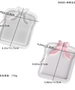 Alternative view of Vedini Concrete Rectangle Bow Tray Silicon Mold JKB-3348