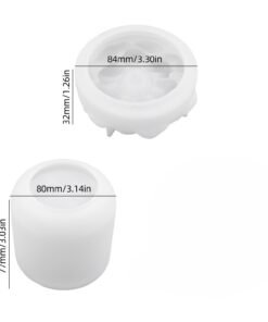 Alternative view of Vedini Concrete Camellia Flower  Candle Cup Mold Camellia Storage Jar Mirror Silicone Mold JKB-3259