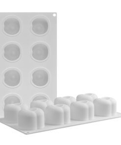 Alternative view of Vedini 8-Cavity Silicone Apple Mousse Mold, Easy to Demold, French-Style Cherry Fruit Dessert, Christmas Apple Mold JKb-3368