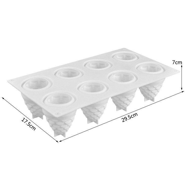 Vedini 8 Cavity Pine Cone Silicone Cake Mold JKB-3369 - Image 3