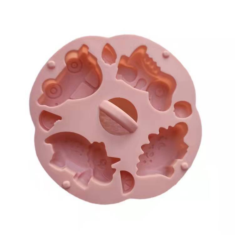 Vedini 4 Cavity Dinasaur And Car Silicon Mold JKB-3340 - Image 2