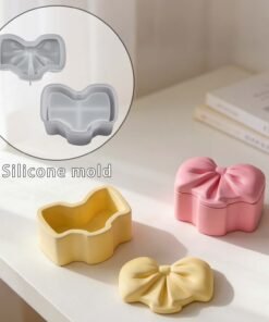 Vedini Concrete Bow Storage Box Silicone Mold JKB-3349