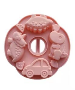 Vedini 4 Cavity Dinasaur And Car Silicon Mold JKB-3340
