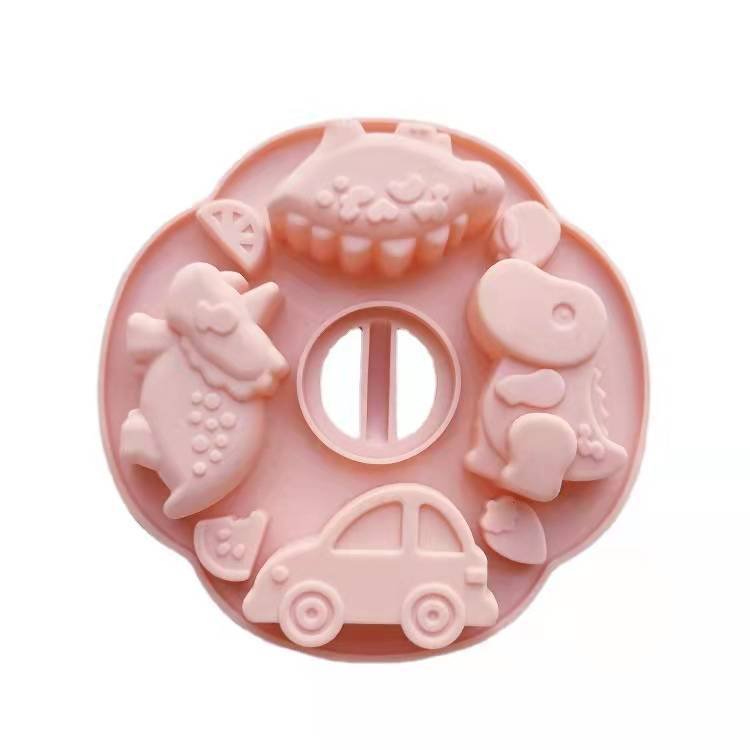 Vedini 4 Cavity Dinasaur And Car Silicon Mold JKB-3340 - Image 3