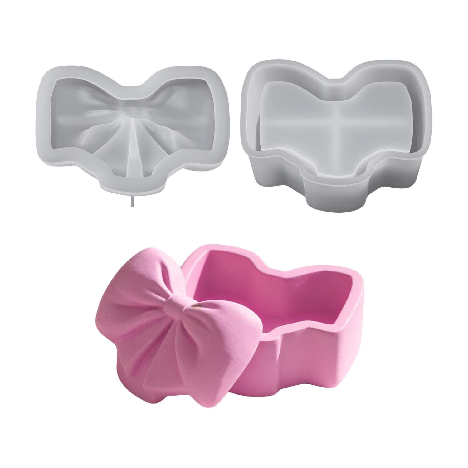 Vedini Concrete Bow Storage Box Silicone Mold JKB-3349 - Image 3