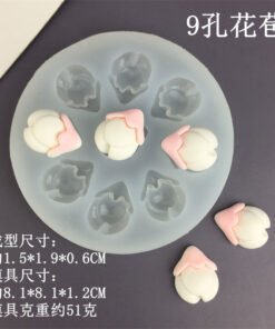 Vedini 9 Cavity Bud Silicon Mold jkb-3384