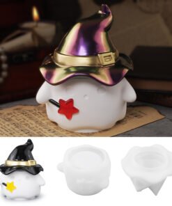 Vedini Concrete Halloween Ghost with Lid Storage Box Silicone Mold JKB-3345
