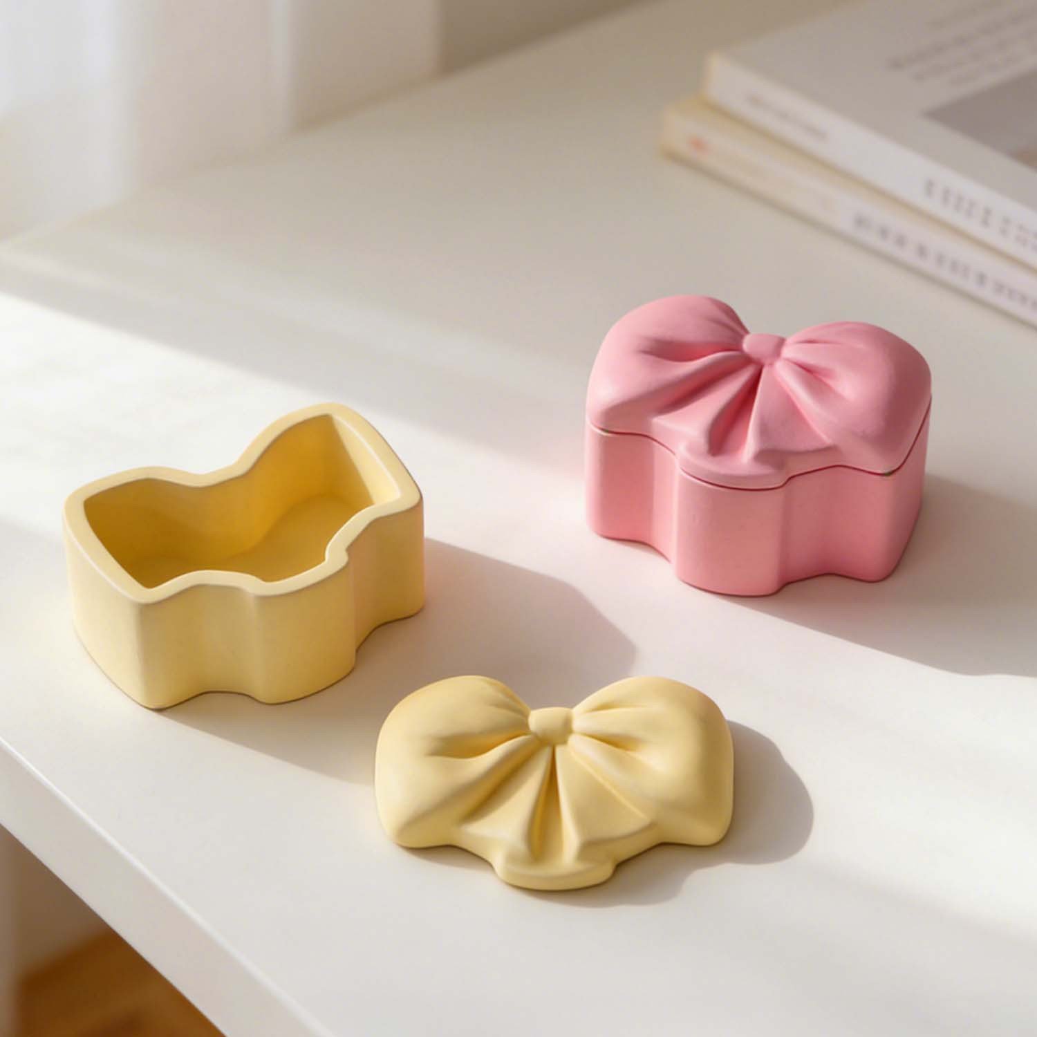 Vedini Concrete Bow Storage Box Silicone Mold JKB-3349 - Image 4