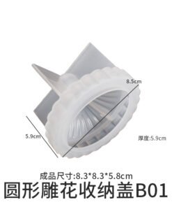 Alternative view of Vedini Concrete Gem Pattern Candy Jar Silicone Mould JKB-3372
