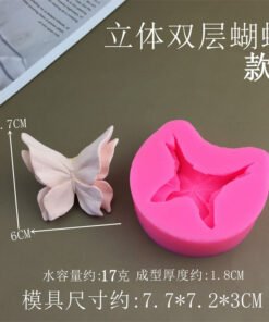 Alternative view of Vedini Three-dimensional Double-Layer Butterfly Silicon Mold For Candle Cake ,Soap JKB-3386