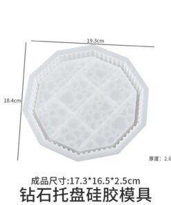Alternative view of Vedini Concrete Diamond Tray Silicone Mold JKB-3381