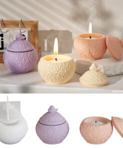Vedini Concrete Love Pattern Storage Box DIY Aromatherapy Gypsum Candle Cup Storage Jar Silicone Mold JKB-3361