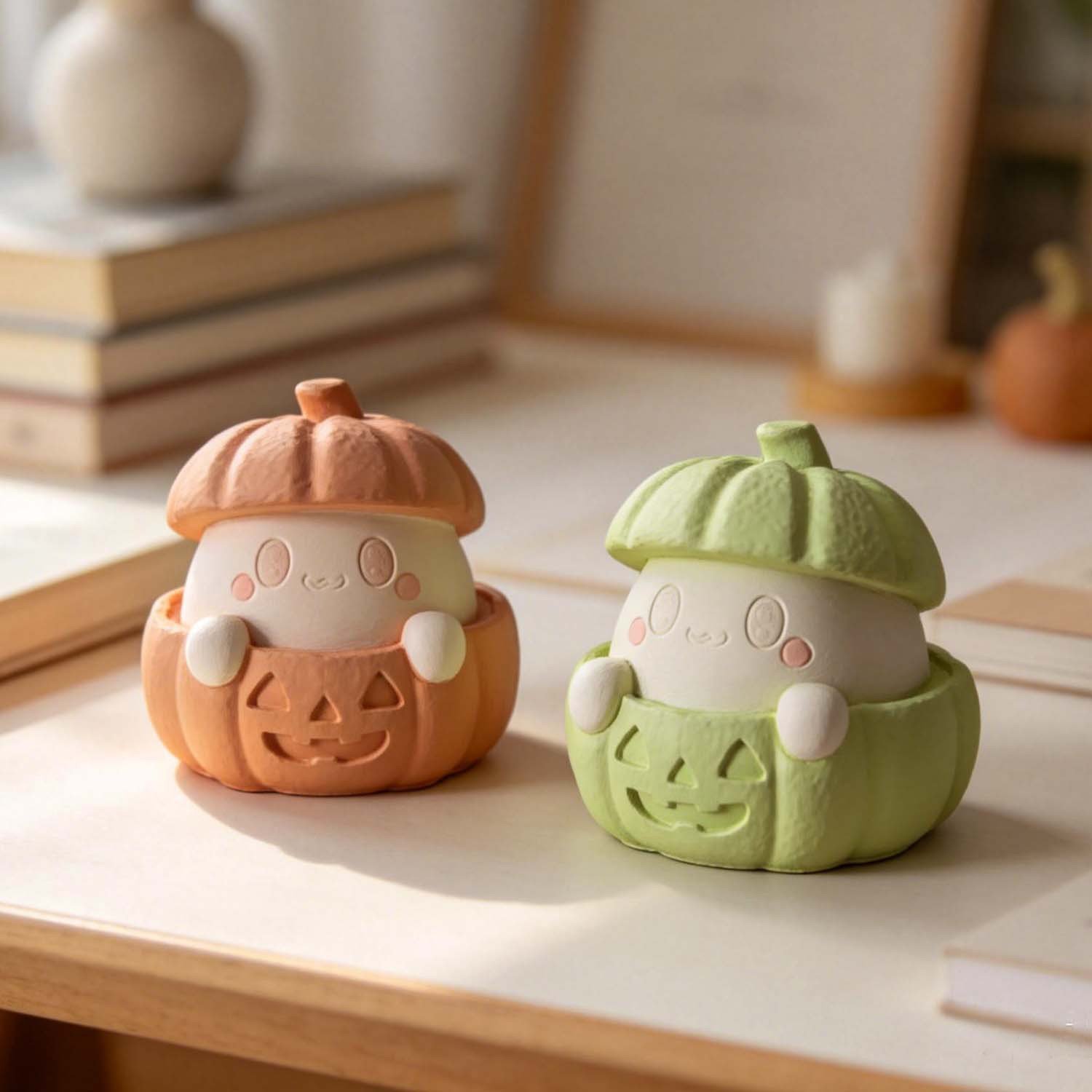 Vedini 3D Halloween Ghost Pumpkin Candle Silicone Mold JKB-3347 - Image 2