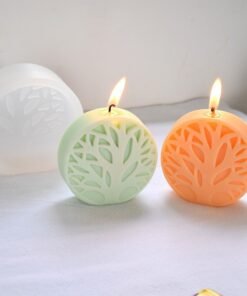 Vedini Abstract Tree Silicone Mold Round Coral Tree Scented Candle Plaster Mold Handmade Soap Mold Candle Mold JKB-3342