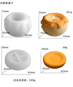 Alternative view of Vedini Concrete Honey Storage Pot Silicone Mold JKB-3350