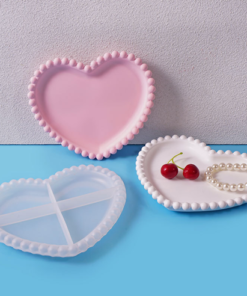 Vedini Concrete Beads Lace Love Storage Tray Silicone Mold JKB-3382