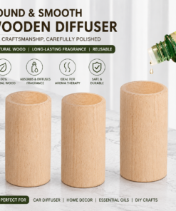 Vedini Natural Wooden Aroma Diffuser Block for Essential Oils | Passive Wooden Fragrance Diffuser for Car, Bedroom, Office & Home Decor