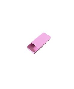 Vedini Metal Sliding Slider Tin Box – Portable Storage Container for Lip Balm, Solid Perfume Jewelry & DIY Use - Pink
