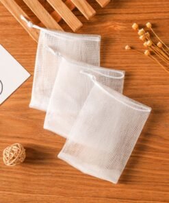 Vedini Soap Saver Mesh Bag | Foaming Soap Pouch for Handmade Soap, Bath Soap, Facial Cleansing & Exfoliation(Pack of 10)