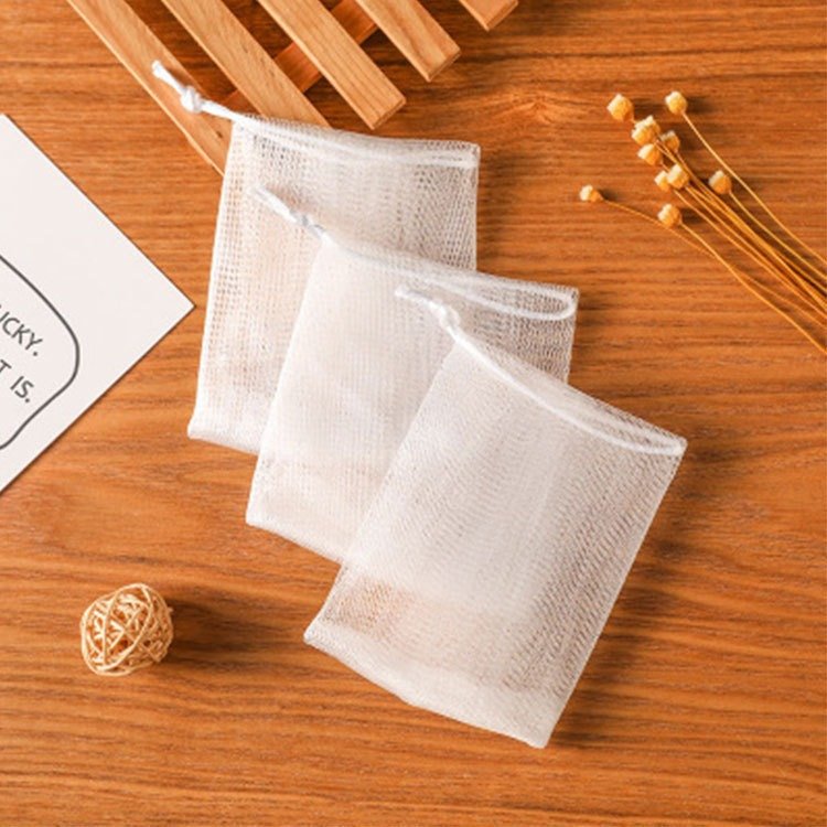 Vedini Soap Saver Mesh Bag | Foaming Soap Pouch for Handmade Soap, Bath Soap, Facial Cleansing & Exfoliation(Pack of 10)