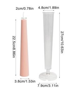 Alternative view of Vedini Premium Ribbed Polycarbonate Candle Mold – Tall Decorative Pillar Candle Mold (27×7×4.8 cm) JKB-3402