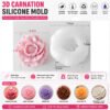 3D Carnation Silicone Mold