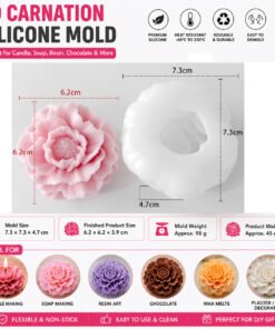 3D Carnation Silicone Mold