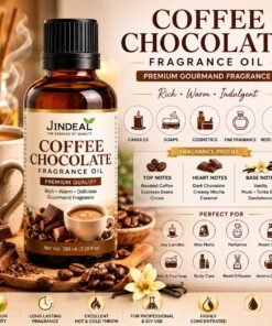 Jindeal Coffee Chocolate Fragrance Oil for Candle Making, Soap, Cosmetics, Fine Perfume, Reed Diffusers & Home Fragrance