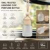 10ml Frosted Hanging Car Perfume Bottle with Wooden Diffuser Cap and Cotton Rope for Car Air Freshener
