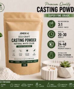 Eco Craft Casting Powder (Natural White) – Super Fine Grade for Jesmonite, Trays, Candle Jars, Planters & DIY Crafts | 3:1 Casting Powder by Jindeal 1kg
