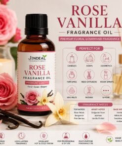 Jindeal Rose Vanilla Fragrance Oil for Candle Making, Soap, Cosmetics, Fine Perfume, Reed Diffusers & Home Fragrance