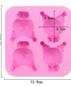 Alternative view of Kuromi Silicone Mold 4 Cavity | Cartoon Silicone Mold for Soap, Chocolate, Resin, Candle & Baking | JKB-3420