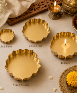 Metal urli flat lotus candle making