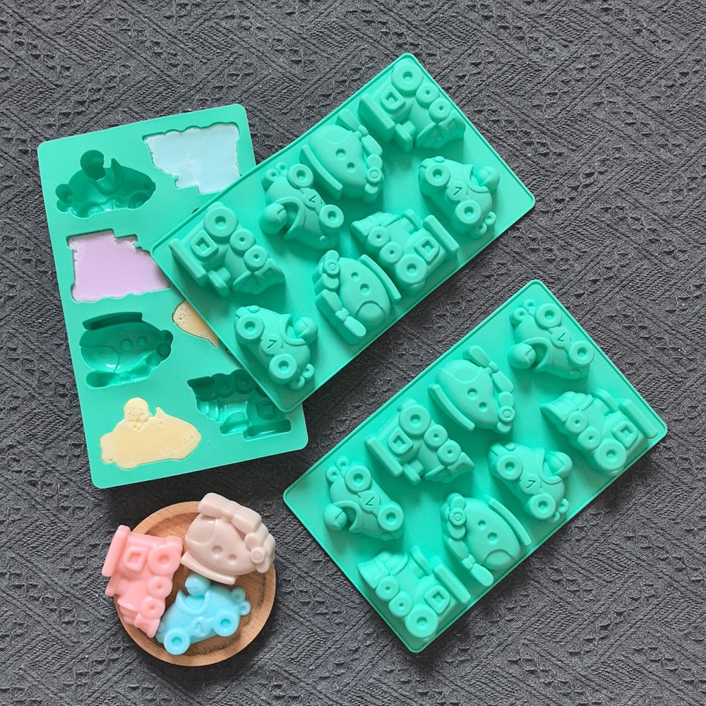 Vedini 8 Cavity Car Helicopter Cake Silicone Mold DIY Chocolate Mousse Cake Baking Mold JKB-3438 - Image 5