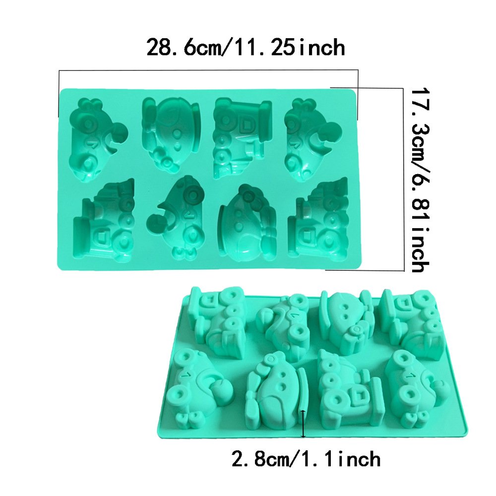 Vedini 8 Cavity Car Helicopter Cake Silicone Mold DIY Chocolate Mousse Cake Baking Mold JKB-3438 - Image 6