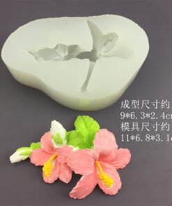 Vedini Hibiscus Flower Silicone Mold for Resin, Candle, Soap & Fondant Crafts JKB-3425