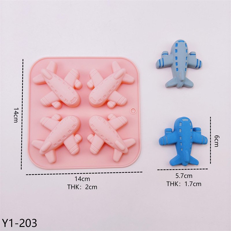 Vedini 4 Cavity Airplane Silicone Mold for Jelly , Soap, And DIY Kits JKB-3399 - Image 2
